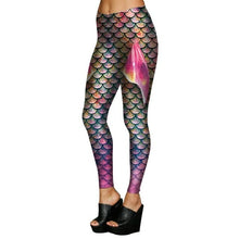Load image into Gallery viewer, Seamless Fitness Women Leggings Fashion Patchwork Scale Pattern High