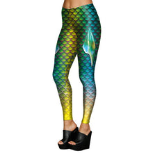 Load image into Gallery viewer, Seamless Fitness Women Leggings Fashion Patchwork Scale Pattern High