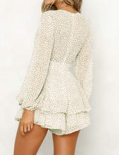 Load image into Gallery viewer, Floral Ruffle Dress Long Sleeve Chiffon Mini