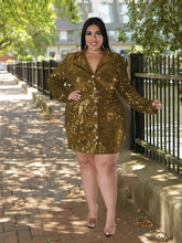 Load image into Gallery viewer, Sequin Blazer Elegant Prom Dress
