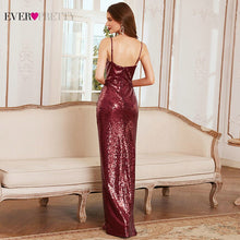 Load image into Gallery viewer, Sequin Evening Dresses Long Ever Pretty Sexy Mermaid V Neck Sleeveless