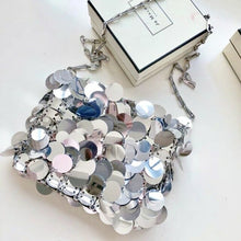 Load image into Gallery viewer, Sequins Handbags Silver Bag Women Small Tote Bag Bling Bling Fashion
