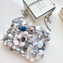 Load image into Gallery viewer, Sequins Handbags Silver Bag Women Small Tote Bag Bling Bling Fashion