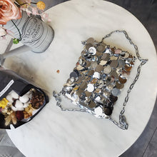 Load image into Gallery viewer, Sequins Handbags Silver Bag Women Small Tote Bag Bling Bling Fashion