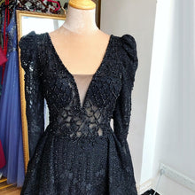 Load image into Gallery viewer, Serene Hill Pink Long Sleeves Dubai Evening Dress Mermaid V Neck