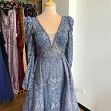 Load image into Gallery viewer, Serene Hill Pink Long Sleeves Dubai Evening Dress Mermaid V Neck