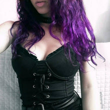 Load image into Gallery viewer, Sexy Bandage Camis Women Gothic Black Spaghetti Strap Backless Bodycon - Sophornlilly