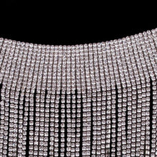 Load image into Gallery viewer, Sexy Bling Tassel Rhinestone Chain Necklace Women Choker Pendant