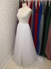 Load image into Gallery viewer, Sexy Deep V neck Side Split Long Evening Dresses New Arrivals