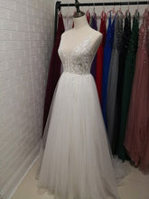 Load image into Gallery viewer, Sexy Deep V neck Side Split Long Evening Dresses New Arrivals