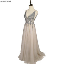 Load image into Gallery viewer, Sexy Deep V neck Side Split Long Evening Dresses New Arrivals