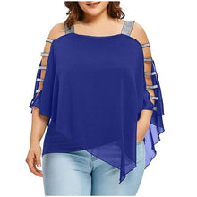 Load image into Gallery viewer, Sexy Fashion Ladder Sling Cut Overlay Patchwork Tops