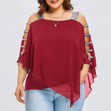 Load image into Gallery viewer, Sexy Fashion Ladder Sling Cut Overlay Patchwork Tops