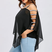 Load image into Gallery viewer, Sexy Fashion Ladder Sling Cut Overlay Patchwork Tops