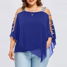 Load image into Gallery viewer, Sexy Fashion Ladder Sling Cut Overlay Patchwork Tops