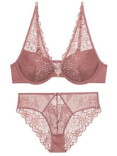 Load image into Gallery viewer, Sexy Front Closure Bra+Brief Sets small girl lingerie set Push Up Lace
