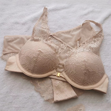 Load image into Gallery viewer, Sexy Front Closure Bra+Brief Sets small girl lingerie set Push Up Lace