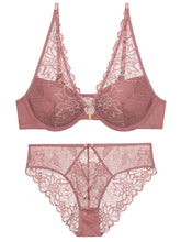 Load image into Gallery viewer, Sexy Front Closure Bra+Brief Sets small girl lingerie set Push Up Lace