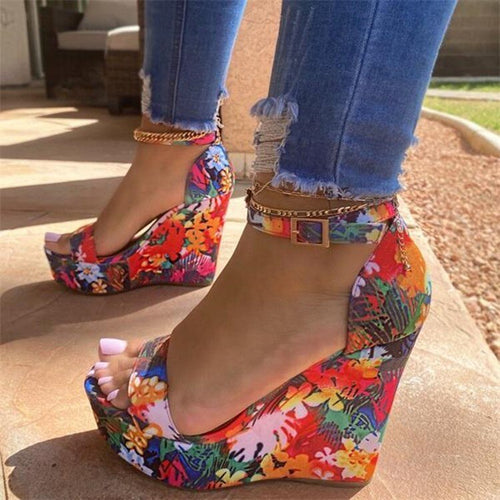 Sexy Summer High Heels Buckle Ankle