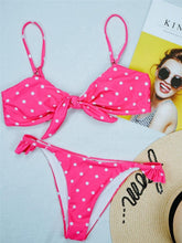 Load image into Gallery viewer, Sexy Green Bow Polka Dot Bikini Women Micro Swimwear Female Swimsuit - Sophornlilly