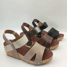 Load image into Gallery viewer, Sexy High Heels Wedge Slippers Women Leather Sandals Beach