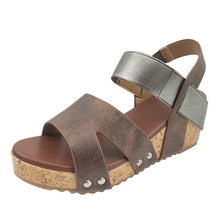 Load image into Gallery viewer, Sexy High Heels Wedge Slippers Women Leather Sandals Beach