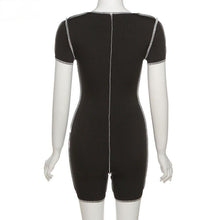 Load image into Gallery viewer, Sexy Hollow Out Stitching Skinny Rompers Women Summer Short - Sophornlilly