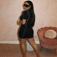 Load image into Gallery viewer, Sexy Hollow Out Stitching Skinny Rompers Women Summer Short - Sophornlilly