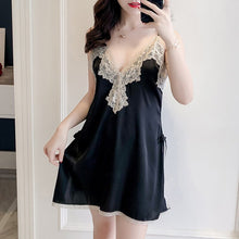 Load image into Gallery viewer, Sexy Hot Erotic Sleepshirts Night Dress Deep V Women Lace Nightgown