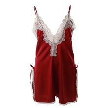 Load image into Gallery viewer, Sexy Hot Erotic Sleepshirts Night Dress Deep V Women Lace Nightgown