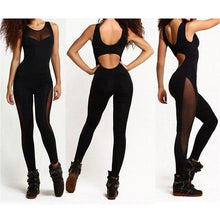 Load image into Gallery viewer, Sexy Jumpsuit Women Summer Autumn Jumpsuit Mesh Splicing Fitness - Sophornlilly