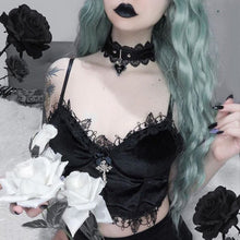 Load image into Gallery viewer, Sexy Lace Camis Top Women Summer Streetwear Y2K Gothic Black Camisole