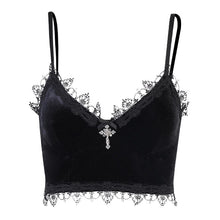 Load image into Gallery viewer, Sexy Lace Camis Top Women Summer Streetwear Y2K Gothic Black Camisole
