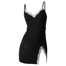 Load image into Gallery viewer, Sexy Lace Cotton Nightgown Women Mini Short Night Dress with Panties