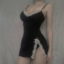 Load image into Gallery viewer, Sexy Lace Cotton Nightgown Women Mini Short Night Dress with Panties