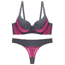 Load image into Gallery viewer, Sexy Lace Panties Bra Sets Rhinestone Sexy Lingerie Femme Women's