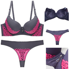 Load image into Gallery viewer, Sexy Lace Panties Bra Sets Rhinestone Sexy Lingerie Femme Women's