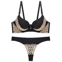 Load image into Gallery viewer, Sexy Lace Panties Bra Sets Rhinestone Sexy Lingerie Femme Women's