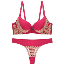 Load image into Gallery viewer, Sexy Lace Panties Bra Sets Rhinestone Sexy Lingerie Femme Women's