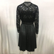 Load image into Gallery viewer, Sexy Lace Patchwork Pleated Mini Dress Woman Fall Stand Neck Long