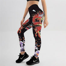 Load image into Gallery viewer, Sexy Leggings Women Dragon Printed High Waist Sporting Fitness