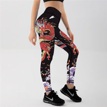 Load image into Gallery viewer, Sexy Leggings Women Dragon Printed High Waist Sporting Fitness