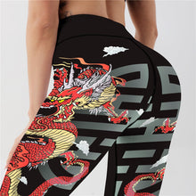 Load image into Gallery viewer, Sexy Leggings Women Dragon Printed High Waist Sporting Fitness