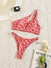 Load image into Gallery viewer, Sexy Leopard Bikinis Women's Swimsuits Cut Out Swimwear One Shoulder - Sophornlilly