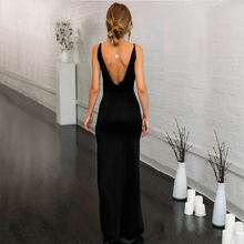 Load image into Gallery viewer, Sexy Long Dress Summer V neck Halter Robe Club Elegant - Sophornlilly