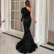 Load image into Gallery viewer, Sexy Long Sleeves Muslim Mermaid Evening Dresses Deep V Neck One