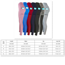 Load image into Gallery viewer, Sexy Mesh Woman fitness leggings Side pockets Splice push up leggings