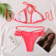 Load image into Gallery viewer, Sexy Micro Bikini Pink Swimsuit Women Swimwear New Female Push Up - Sophornlilly