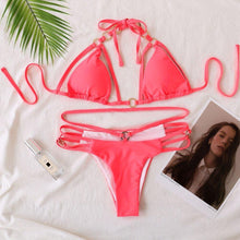 Load image into Gallery viewer, Sexy Micro Bikini Pink Swimsuit Women Swimwear New Female Push Up - Sophornlilly