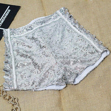 Load image into Gallery viewer, Sexy Nightwear Girls Short Dance Shorts High Waisted Short Silver - Sophornlilly